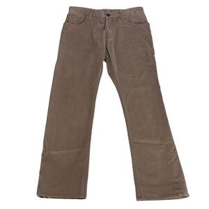 Mens Modern Straight Leg Cotton Chino Pants Brown Utility Aesthetic Match 30x28